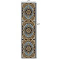thumbnail image 5 of Mitzzllc 2'x8' Non Slip Hallway Vintage Rugs,Machine Washable Long Floor Carpet Entryway Area Rugs,Blue and Black, 5 of 9
