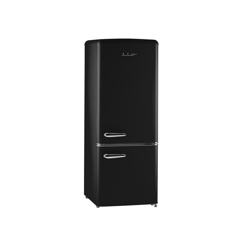 Smad 7.7 Cu. Ft. Black / Red Retro Style Top Freezer Refrigerator
