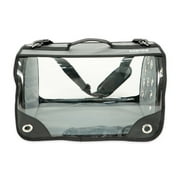 Small Pet Carrier for Small Dogs and Cats - Waterproof Soft Pet Travel Bag with Meshed Window - TSA Approved Pet Carrier for Cat Travel Bag - 7.9 x 13.8 x 7.9 Inch - Gray