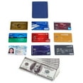 thumbnail image 6 of Credit Card Holder with ID Window RFID Protected Genuine Leather Slim Wallet (Blue), 6 of 7