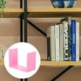 thumbnail image 5 of Uxcell Acrylic Bookends, 6 Pack L-shaped Book Ends for Shelves Desktop Bookshelf Magazine Organizer Holder, Pink, 5 of 6