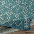 Tristane Aqua 8'10" x 12' Global Indoor/Outdoor Rectangle Area Rug