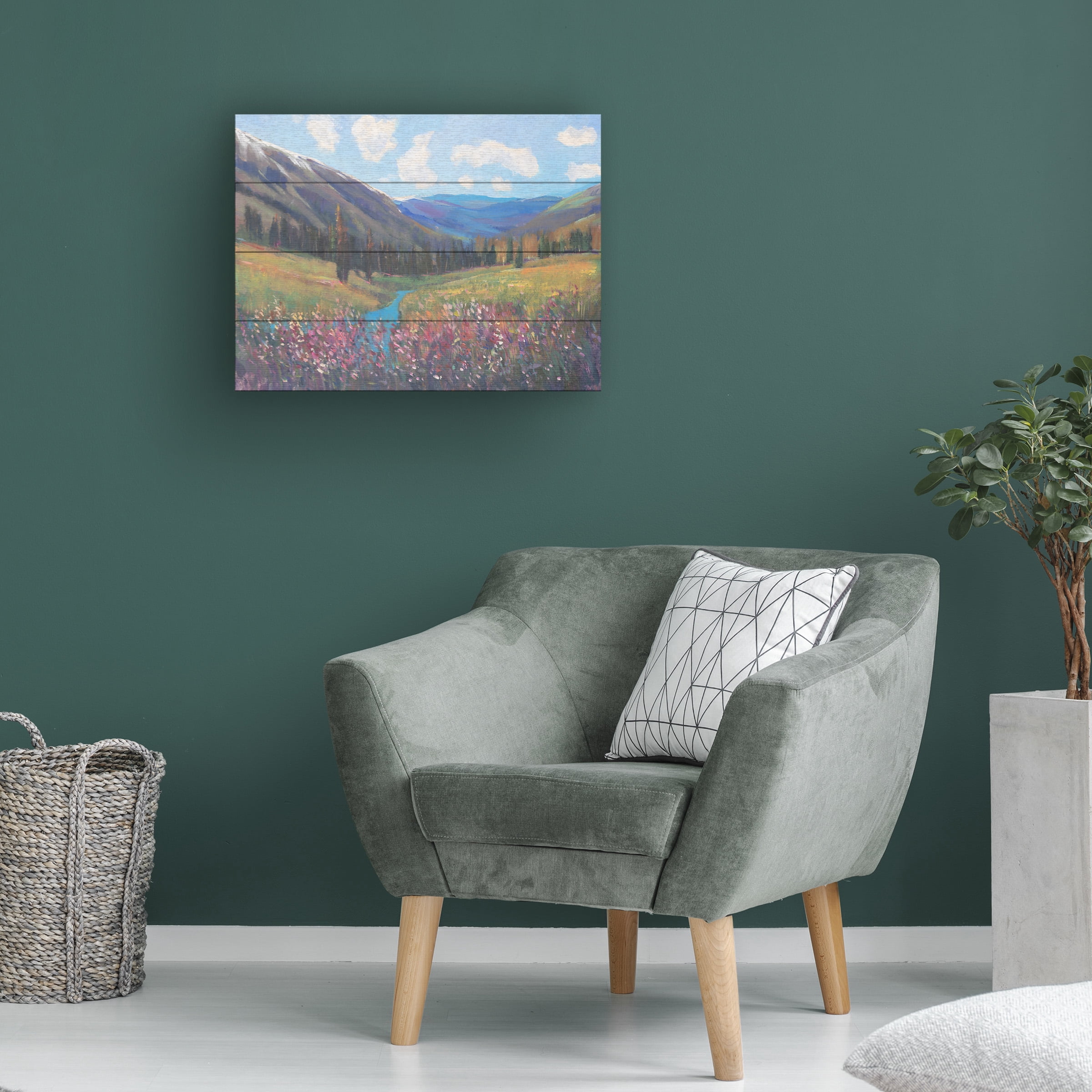 Tim O'Toole 'Mountain Pass II' Wood Slat Art 12x16