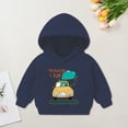 thumbnail image 2 of yocbz Toddler Kid Boy Girls Cute Print Hoodie Sweatshirt Pullover Long Sleeve Pullover Top Fall Blouses for Kids Navy,3-4 Years, 2 of 7