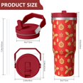 thumbnail image 4 of Christmas 30oz Handheld Travel Tumbler with Handle – Double Wall Stainless Steel Insulated Cup, Flip Straw Lid, Leak-Proof & BPA-Free for Hot and Cold Drinks – Durable Coffee & Juice Mug Black, 4 of 7