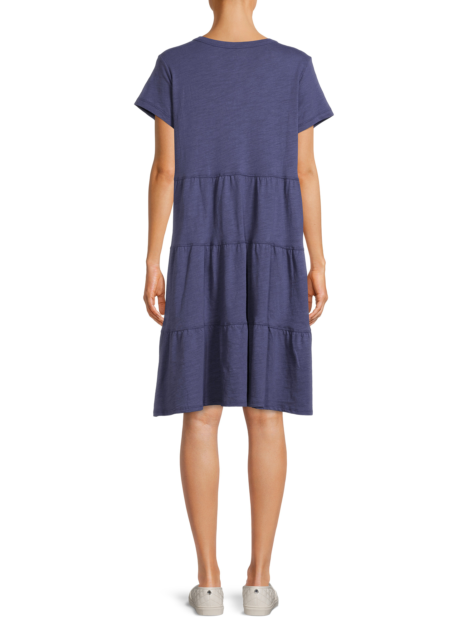 Time and Tru Women's Tiered Knit Dress - image 3 of 7