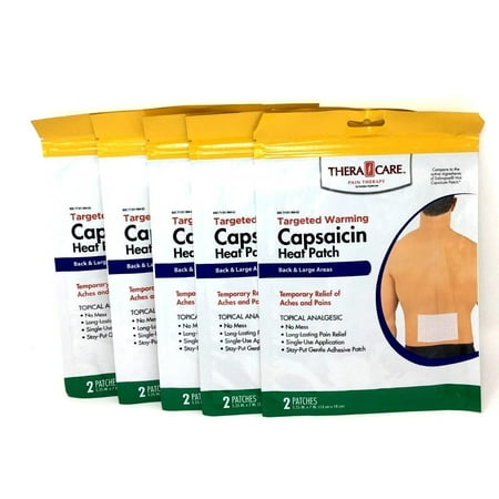 Targeted Warming Capsaicin Heat Patch Back & Large Areas Pain Therapy pack of (Best Heat Patches For Back Pain)