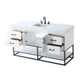 thumbnail image 7 of Elegant Lighting VF29260WH Caroline 60" Free Standing Single Basin Vanity Set - White, 7 of 7