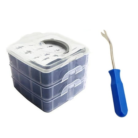 

625 Pieces Clips Fastener Clip Automotive Push Type Bumper Expansion Screw 16 Sizes Doors Kits Body Retainer Components