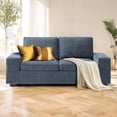 thumbnail image 7 of MAEVIS 71.25" Modern Sofas for Living Room, Small Sofas Couches for Small Spaces, Chenille Loveseat Couch with Solid Wood, Metal, Square Arm and Removable Cover/Easy to Install(Blue), 7 of 7