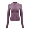 thumbnail image 1 of Chaqueta de entrenamiento deportivo para mujer, chaqueta de chándal de yoga de manga larga ajustada con agujeros para los pulgares Zhivalor BST3010668-2, 1 of 6