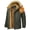 Army Green, variant on Men's FLeece Lined Jacket with Hood Water Resistant Windproof Warm Thicken Winter Parka Coat with 6 Pockets, Army Green, XL