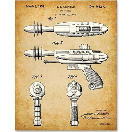 Toy Ray Gun Retro Art - 11x14 Unframed Patent Print - Great Gift for Sci Fi Collectors or Boy's Room (Best Sci Fi Artists)