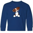 thumbnail image 3 of Inktastic Pocket Brittany Spaniel Long Sleeve Youth T-Shirt, 3 of 5