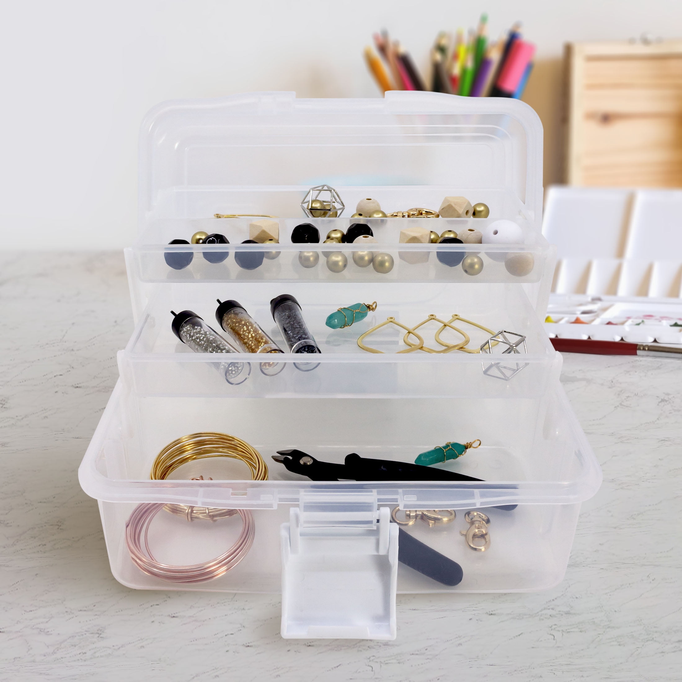 Swissco Storage Solutions Two Tray Multi-Purpose Storage Organizer