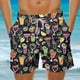 thumbnail image 2 of Pantalones Cortos Casuales de Impresión Hawaiana para Hombres Pantalones Cortos de Natación de Playa, Poliéster de Secado Rápido con Forro de Malla, 2 of 9