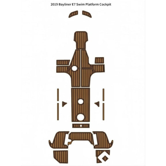 2019 Bayliner E7 Swim Platform Cockpit Pad Boat EVA Teak Deck Floor Mat Flooring