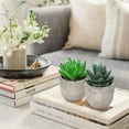 thumbnail image 4 of Juego de 4 plantas suculentas artificiales pequeñas, decoración de plantas suculentas de imitación para mesa de hogar moderna, escritorio de oficina, decoración de estante de baño Vhermosa Macetas, 4 of 5