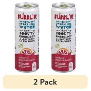 (2 pack) BUBBL'R Antioxidant Sparkling Water, cranberry grapefruit sparkl'r, 12 fl oz Can