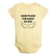 thumbnail image 2 of iDzn Hand Picked for Earth by God Funny Rompers For Babies, Newborn Baby Unisex Bodysuits, Infant Jumpsuits, Toddler 0-24 Months Kids One-Piece Oufits, 2 of 5