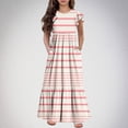 thumbnail image 2 of Tranfacy Robes d'Été pour Ados, Robes d'Été pour Filles, Robe d'Été pour Filles de 6 à 12 Ans à Manches Courtes, Col Rond, Décontractée, à Pois, Robe Longue Ample et Confortable, 2 of 7