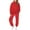 Red, variant on XIMIN Kid Girls 2 Piece Outfits Oversized Sweatsuit Set Track Suits Hoodie Sweatshirts and Wide Leg Airport Travel Sweatpants with Pockets Tracksuits