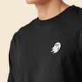 thumbnail image 5 of Dalix Ghost Embroidered Long Sleeve Tee Lightweight Soft Cotton Shirt Mens in Dark Gray M Medium, 5 of 5