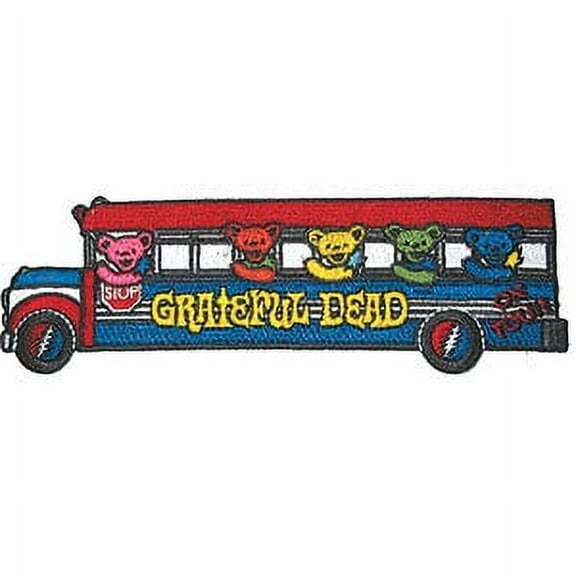 Grateful Dead Men's Embroidered Patch Red