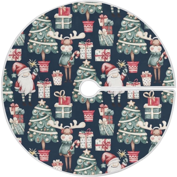 FMSHPON Christmas Tree Gnome Xmas Christmas Tree Skirt Stand Mat for Holiday Party Decoration Indoor Outdoor 36 inches