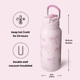 thumbnail image 5 of BOTTLE BOTTLE 32oz Insulated Water Bottle Stainless Steel Sport Water Bottle with Straw Dual-use Lid Women's Gift Design for Gym with Pill Box (Pink Bow), 5 of 7