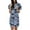 Blue, variant on Midi Dresses for Women Summer Dresses Women'S Crewneck Camo Print Dress Loose Casual Dress Short Sleeved Loose Dress Plus Size Dresses Womens Dresses Purple Dress XL
