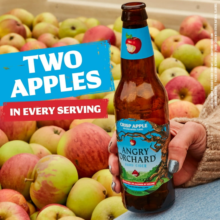 Angry Orchard Crisp Apple Craft Hard Cider, 6 pack, 12 fl oz Glass Bottles,  5% ABV - Walmart.com