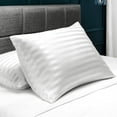 thumbnail image 4 of Fishers Finery 25mm 100% Pure Mulberry Silk Pillowcase Set (White Stripe Queen 2 Pack), 4 of 7