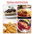 thumbnail image 3 of 7Pcs/set Stainless Steel Fruit Forks Beautiful Cake Dessert Cafe Serving Fork Lot(Silver), 3 of 5