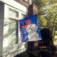 thumbnail image 2 of Carolines Treasures WDK5134CHF 40 x 28 in. Bichon Frise USA American Canvas House Flag, 2 of 5