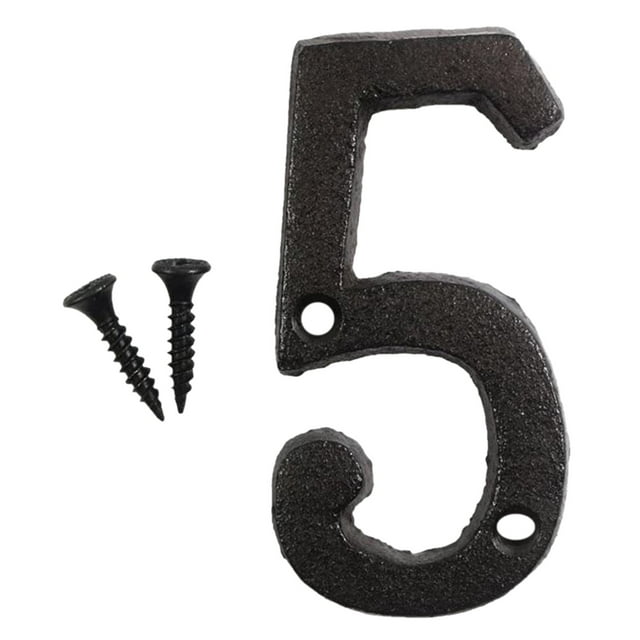 Free Shipping, Dusknt Wrought Iron Decorations Creative Diy House Number Casts Iron Metal Numbers, Limited Time Offer!