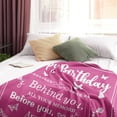 thumbnail image 3 of LHSHID Birthday Gifts for Women/Men/Her/Him Blanket Pink Happy Birthday Decorations Women/Men Throw Blankets Bday Gift for Women/Men Unique Best Birthday Gift Ideas 60"x80", 3 of 5
