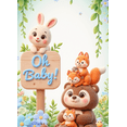 thumbnail image 4 of Wooden Sign Animal Banner Woodland Creatures Baby Shower Decoration for Nursery Wall Party Celebration, 4 of 8
