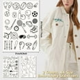 thumbnail image 2 of 2 Sheets Sports Athlete Water Soluble Embroidery Patterns Stabilizers Football Hand Sewing Stick and Stitch Transfers Fabric Wash Away Pre-Printed Self Adhesive for Bags Cloth Sewing Lovers Colorful, 2 of 6
