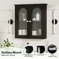 thumbnail image 5 of Wooden Medicine Cabinet Organizer Storage Shelf Doors Bathroom Wall Mount, 5 of 7