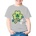 thumbnail image 4 of WERYOUNG Girl's T-Shirts St Patrick's Day Short Sleeve Crewneck Leaf Printed Kids Fashionable T Shirts Everyday Wear Comfort Fit Tee Shirts Outdoor Activities Versatile Cozy Children Tops, 4 of 4