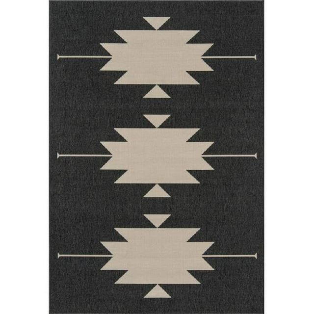Momeni BAJA0BAJ34CHR7AAA 7 ft. 10 in. x 10 ft. 10 in. Baja34 Rectangle Area Rug - Charcoal