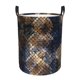 thumbnail image 1 of Balery Watercolor Snake Skin Cesta de ropa redonda con asas, impermeable, independiente, para ropa, juguetes, dormitorio y familia-Medium, 1 of 6