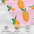 thumbnail image 5 of Yayeee 2 Pack Hand Towels for Bathroom 100% Cotton 16" x 28" Soft Absorbent Kitchen Towel, Cartoon Oranges, 5 of 7