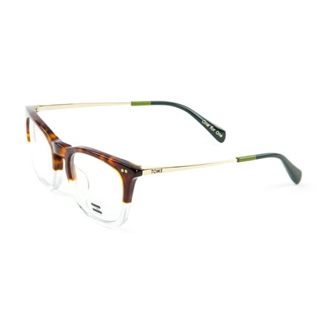 Tom's Maxwell Browline Eyeglass Frames 48mm Honey Tortoise/Clear