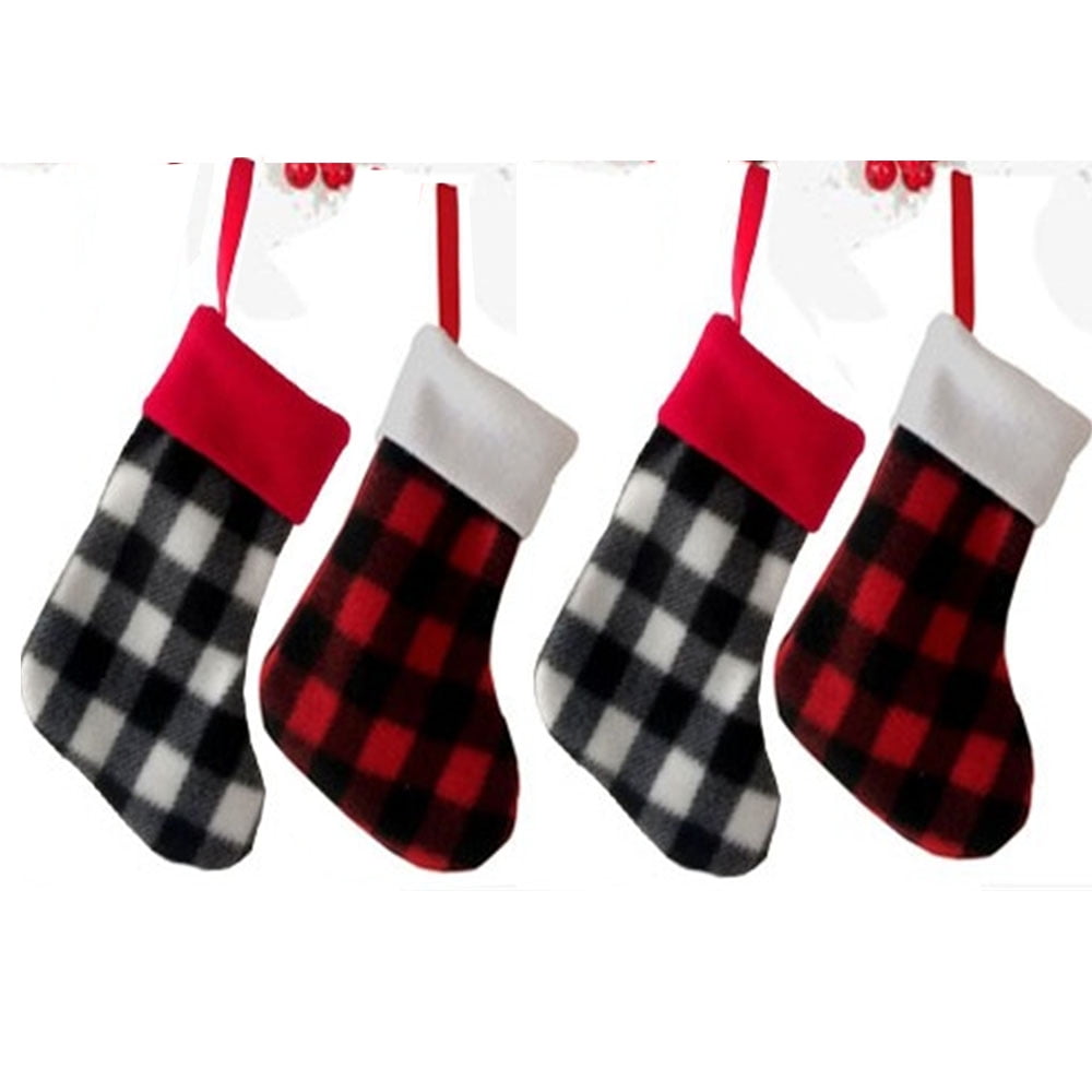 Christmas Stockings 4 Pack 9" Big Christmas Stocking Stuffers Black