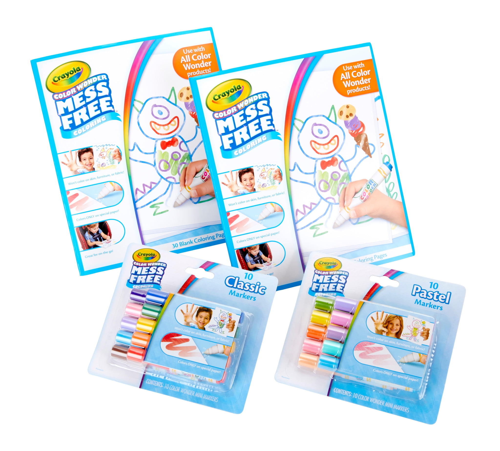 Crayola Color Wonder Set With 10 Count Mess Free Markers And 2 Drawing  Crayola Color Wonder Set With 10 Count Mess Free Markers And 2 Drawing