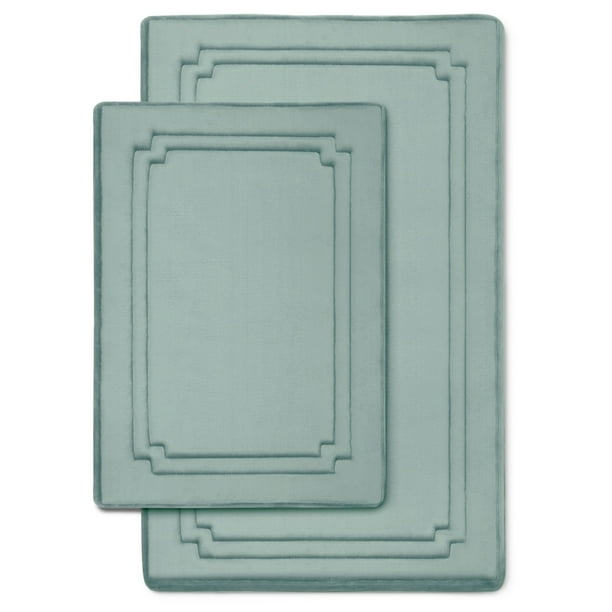 Better Homes & Gardens Thick & Plush 2Piece Bath Rug Set, Aqua