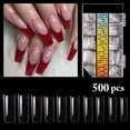 thumbnail image 3 of 500PCS Nail Extension Mold Plastic DIY Reusable French Nail Tips False Nail Mold, 3 of 10
