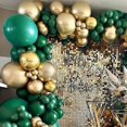 thumbnail image 3 of Kit de arco de corona verde, globo dorado, adorno de bola de lámina cromada, 3 of 5